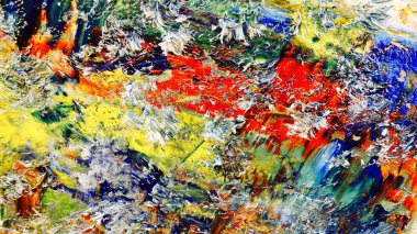 Renkli soyut arka plan duvar kağıdı. Modern motif görsel sanat. Yağlı boya karışımı. Moda el boyama bezi. Duvar dekorasyonu ve duvar resimleri fikri. 3 Boyutlu Doku.