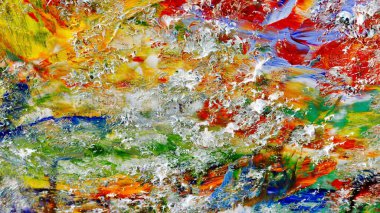 Renkli soyut arka plan duvar kağıdı. Modern motif görsel sanat. Yağlı boya karışımı. Moda el boyama bezi. Duvar dekorasyonu ve duvar resimleri fikri. 3 Boyutlu Doku.