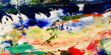 Renkli soyut arka plan duvar kağıdı. Modern motif görsel sanat. Yağlı boya karışımı. Moda el boyama bezi. Duvar dekorasyonu ve duvar resimleri fikri. 3 Boyutlu Doku.