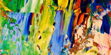 Renkli soyut arka plan duvar kağıdı. Modern motif görsel sanat. Yağlı boya karışımı. Moda el boyama bezi. Duvar dekorasyonu ve duvar resimleri fikri. 3 Boyutlu Doku.