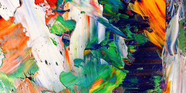 Renkli soyut arka plan duvar kağıdı. Modern motif görsel sanat. Yağlı boya karışımı. Moda el boyama bezi. Duvar dekorasyonu ve duvar resimleri fikri. 3 Boyutlu Doku.