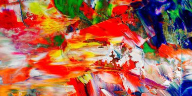 Renkli soyut arka plan duvar kağıdı. Modern motif görsel sanat. Yağlı boya karışımı. Moda el boyama bezi. Duvar dekorasyonu ve duvar resimleri fikri. 3 Boyutlu Doku