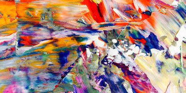 Renkli soyut arka plan duvar kağıdı. Modern motif görsel sanat. Yağlı boya karışımı. Moda el boyama bezi. Duvar dekorasyonu ve duvar resimleri fikri. 3 Boyutlu Doku