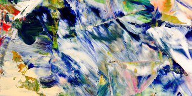 Renkli soyut arka plan duvar kağıdı. Modern motif görsel sanat. Yağlı boya karışımı. Moda el boyama bezi. Duvar dekorasyonu ve duvar resimleri fikri. 3 Boyutlu Doku