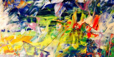 Renkli soyut arka plan duvar kağıdı. Modern motif görsel sanat. Yağlı boya karışımı. Moda el boyama bezi. Duvar dekorasyonu ve duvar resimleri fikri. 3 Boyutlu Doku