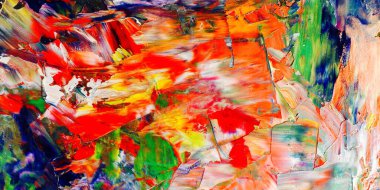 Renkli soyut arka plan duvar kağıdı. Modern motif görsel sanat. Yağlı boya karışımı. Moda el boyama bezi. Duvar dekorasyonu ve duvar resimleri fikri. 3 Boyutlu Doku