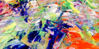 Renkli soyut arka plan duvar kağıdı. Modern motif görsel sanat. Yağlı boya karışımı. Moda el boyama bezi. Duvar dekorasyonu ve duvar resimleri fikri. 3 Boyutlu Doku