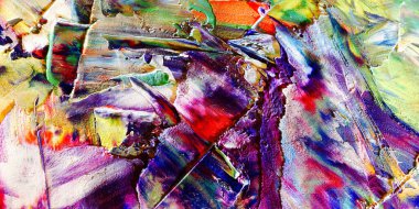 Renkli soyut arka plan duvar kağıdı. Modern motif görsel sanat. Yağlı boya karışımı. Moda el boyama bezi. Duvar dekorasyonu ve duvar resimleri fikri. 3 Boyutlu Doku