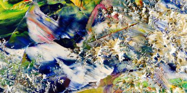 Renkli soyut arka plan duvar kağıdı. Modern motif görsel sanat. Yağlı boya karışımı. Moda el boyama bezi. Duvar dekorasyonu ve duvar resimleri fikri. 3 Boyutlu Doku