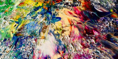 Renkli soyut arka plan duvar kağıdı. Modern motif görsel sanat. Yağlı boya karışımı. Moda el boyama bezi. Duvar dekorasyonu ve duvar resimleri fikri. 3 Boyutlu Doku