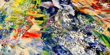 Renkli soyut arka plan duvar kağıdı. Modern motif görsel sanat. Yağlı boya karışımı. Moda el boyama bezi. Duvar dekorasyonu ve duvar resimleri fikri. 3 Boyutlu Doku