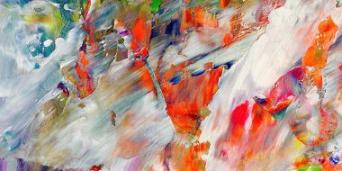 Renkli soyut arka plan duvar kağıdı. Modern motif görsel sanat. Yağlı boya karışımı. Moda el boyama bezi. Duvar dekorasyonu ve duvar resimleri fikri. 3 Boyutlu Doku