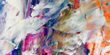 Renkli soyut arka plan duvar kağıdı. Modern motif görsel sanat. Yağlı boya karışımı. Moda el boyama bezi. Duvar dekorasyonu ve duvar resimleri fikri. 3 Boyutlu Doku