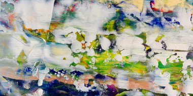 Renkli soyut arka plan duvar kağıdı. Modern motif görsel sanat. Yağlı boya karışımı. Moda el boyama bezi. Duvar dekorasyonu ve duvar resimleri fikri. 3 Boyutlu Doku