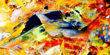 Renkli soyut arka plan duvar kağıdı. Modern motif görsel sanat. Yağlı boya karışımı. Moda el boyama bezi. Duvar dekorasyonu ve duvar resimleri fikri. 3 Boyutlu Doku.