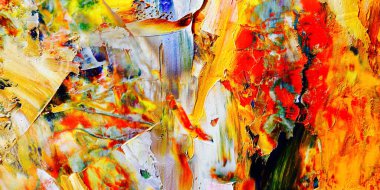 Renkli soyut arka plan duvar kağıdı. Modern motif görsel sanat. Yağlı boya karışımı. Moda el boyama bezi. Duvar dekorasyonu ve duvar resimleri fikri. 3 Boyutlu Doku.