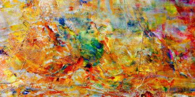 Renkli soyut arka plan duvar kağıdı. Modern motif görsel sanat. Yağlı boya karışımı. Moda el boyama bezi. Duvar dekorasyonu ve duvar resimleri fikri. 3 Boyutlu Doku.