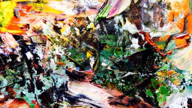 Renkli soyut arka plan duvar kağıdı. Modern motif görsel sanat. Yağlı boya karışımı. Moda el boyama bezi. Duvar dekorasyonu ve duvar resimleri fikri. 3 Boyutlu Doku.