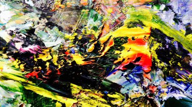 Renkli soyut arka plan duvar kağıdı. Modern motif görsel sanat. Yağlı boya karışımı. Moda el boyama bezi. Duvar dekorasyonu ve duvar resimleri fikri. 3 Boyutlu Doku.