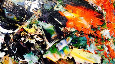 Renkli soyut arka plan duvar kağıdı. Modern motif görsel sanat. Yağlı boya karışımı. Moda el boyama bezi. Duvar dekorasyonu ve duvar resimleri fikri. 3 Boyutlu Doku.