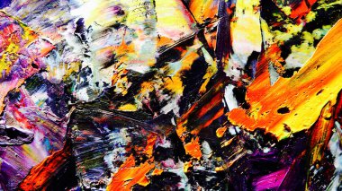 Renkli soyut arka plan duvar kağıdı. Modern motif görsel sanat. Yağlı boya karışımı. Moda el boyama bezi. Duvar dekorasyonu ve duvar resimleri fikri. 3 Boyutlu Doku.