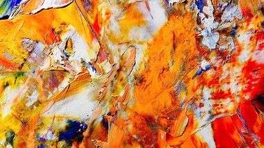 Renkli soyut arka plan duvar kağıdı. Modern motif görsel sanat. Yağlı boya karışımı. Moda el boyama bezi. Duvar dekorasyonu ve duvar resimleri fikri. 3 Boyutlu Doku.