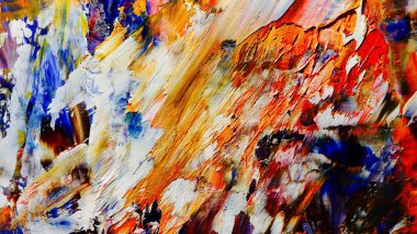 Renkli soyut arka plan duvar kağıdı. Modern motif görsel sanat. Yağlı boya karışımı. Moda el boyama bezi. Duvar dekorasyonu ve duvar resimleri fikri. 3 Boyutlu Doku.