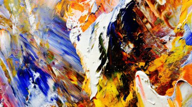 Renkli soyut arka plan duvar kağıdı. Modern motif görsel sanat. Yağlı boya karışımı. Moda el boyama bezi. Duvar dekorasyonu ve duvar resimleri fikri. 3 Boyutlu Doku.