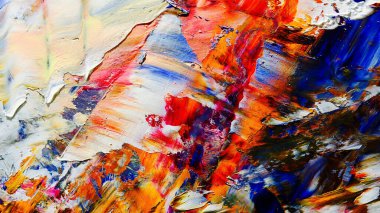 Renkli soyut arka plan duvar kağıdı. Modern motif görsel sanat. Yağlı boya karışımı. Moda el boyama bezi. Duvar dekorasyonu ve duvar resimleri fikri. 3 Boyutlu Doku.