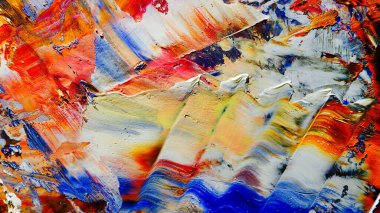 Renkli soyut arka plan duvar kağıdı. Modern motif görsel sanat. Yağlı boya karışımı. Moda el boyama bezi. Duvar dekorasyonu ve duvar resimleri fikri. 3 Boyutlu Doku.