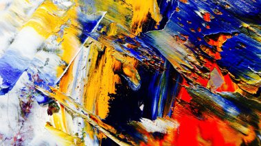 Renkli soyut arka plan duvar kağıdı. Modern motif görsel sanat. Yağlı boya karışımı. Moda el boyama bezi. Duvar dekorasyonu ve duvar resimleri fikri. 3 Boyutlu Doku.