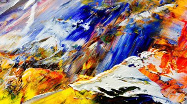 Renkli soyut arka plan duvar kağıdı. Modern motif görsel sanat. Yağlı boya karışımı. Moda el boyama bezi. Duvar dekorasyonu ve duvar resimleri fikri. 3 Boyutlu Doku.