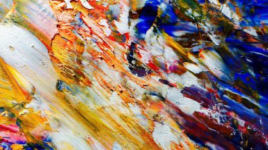 Renkli soyut arka plan duvar kağıdı. Modern motif görsel sanat. Yağlı boya karışımı. Moda el boyama bezi. Duvar dekorasyonu ve duvar resimleri fikri. 3 Boyutlu Doku.