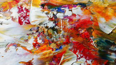 Renkli soyut arka plan duvar kağıdı. Modern motif görsel sanat. Yağlı boya karışımı. Moda el boyama bezi. Duvar dekorasyonu ve duvar resimleri fikri. 3 Boyutlu Doku.