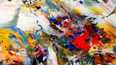 Renkli soyut arka plan duvar kağıdı. Modern motif görsel sanat. Yağlı boya karışımı. Moda el boyama bezi. Duvar dekorasyonu ve duvar resimleri fikri. 3 Boyutlu Doku.