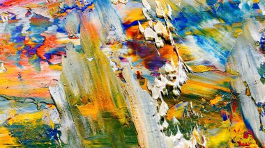 Renkli soyut arka plan duvar kağıdı. Modern motif görsel sanat. Yağlı boya karışımı. Moda el boyama bezi. Duvar dekorasyonu ve duvar resimleri fikri. 3 Boyutlu Doku.