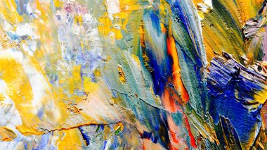 Renkli soyut arka plan duvar kağıdı. Modern motif görsel sanat. Yağlı boya karışımı. Moda el boyama bezi. Duvar dekorasyonu ve duvar resimleri fikri. 3 Boyutlu Doku.