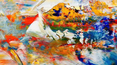 Renkli soyut arka plan duvar kağıdı. Modern motif görsel sanat. Yağlı boya karışımı. Moda el boyama bezi. Duvar dekorasyonu ve duvar resimleri fikri. 3 Boyutlu Doku.