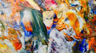 Renkli soyut arka plan duvar kağıdı. Modern motif görsel sanat. Yağlı boya karışımı. Moda el boyama bezi. Duvar dekorasyonu ve duvar resimleri fikri. 3 Boyutlu Doku.