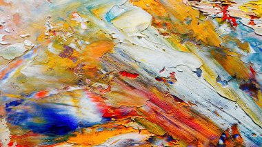 Renkli soyut arka plan duvar kağıdı. Modern motif görsel sanat. Yağlı boya karışımı. Moda el boyama bezi. Duvar dekorasyonu ve duvar resimleri fikri. 3 Boyutlu Doku.