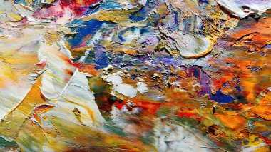 Renkli soyut arka plan duvar kağıdı. Modern motif görsel sanat. Yağlı boya karışımı. Moda el boyama bezi. Duvar dekorasyonu ve duvar resimleri fikri. 3 Boyutlu Doku.