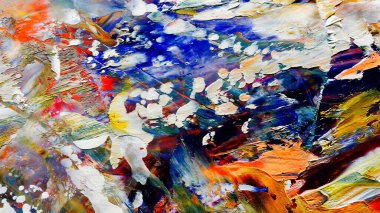 Renkli soyut arka plan duvar kağıdı. Modern motif görsel sanat. Yağlı boya karışımı. Moda el boyama bezi. Duvar dekorasyonu ve duvar resimleri fikri. 3 Boyutlu Doku.