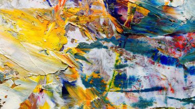 Renkli soyut arka plan duvar kağıdı. Modern motif görsel sanat. Yağlı boya karışımı. Moda el boyama bezi. Duvar dekorasyonu ve duvar resimleri fikri. 3 Boyutlu Doku.