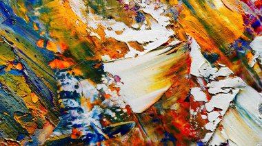 Renkli soyut arka plan duvar kağıdı. Modern motif görsel sanat. Yağlı boya karışımı. Moda el boyama bezi. Duvar dekorasyonu ve duvar resimleri fikri. 3 Boyutlu Doku.