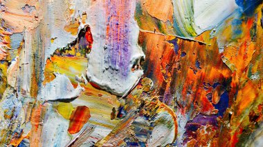 Renkli soyut arka plan duvar kağıdı. Modern motif görsel sanat. Yağlı boya karışımı. Moda el boyama bezi. Duvar dekorasyonu ve duvar resimleri fikri. 3 Boyutlu Doku.