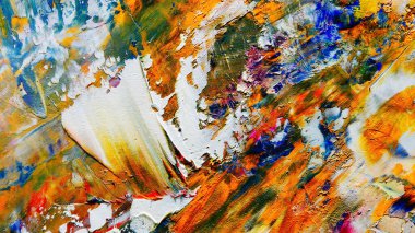 Renkli soyut arka plan duvar kağıdı. Modern motif görsel sanat. Yağlı boya karışımı. Moda el boyama bezi. Duvar dekorasyonu ve duvar resimleri fikri. 3 Boyutlu Doku.