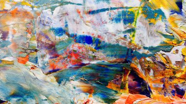 Renkli soyut arka plan duvar kağıdı. Modern motif görsel sanat. Yağlı boya karışımı. Moda el boyama bezi. Duvar dekorasyonu ve duvar resimleri fikri. 3 Boyutlu Doku.