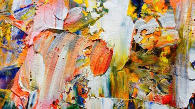 Renkli soyut arka plan duvar kağıdı. Modern motif görsel sanat. Yağlı boya karışımı. Moda el boyama bezi. Duvar dekorasyonu ve duvar resimleri fikri. 3 Boyutlu Doku.