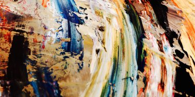 Renkli soyut arka plan duvar kağıdı. Modern motif görsel sanat. Yağlı boya karışımı. Moda el boyama bezi. Duvar dekorasyonu ve duvar resimleri fikri. 3 Boyutlu Doku