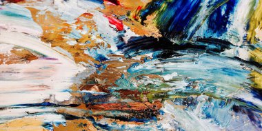 Renkli soyut arka plan duvar kağıdı. Modern motif görsel sanat. Yağlı boya karışımı. Moda el boyama bezi. Duvar dekorasyonu ve duvar resimleri fikri. 3 Boyutlu Doku